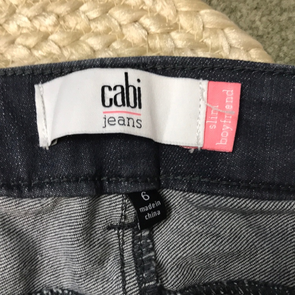 Cabi sz 6 Boyfriend Slim Grey Jeans - Picture 4 of 8